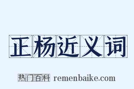 正杨近义词是什么意思的图片